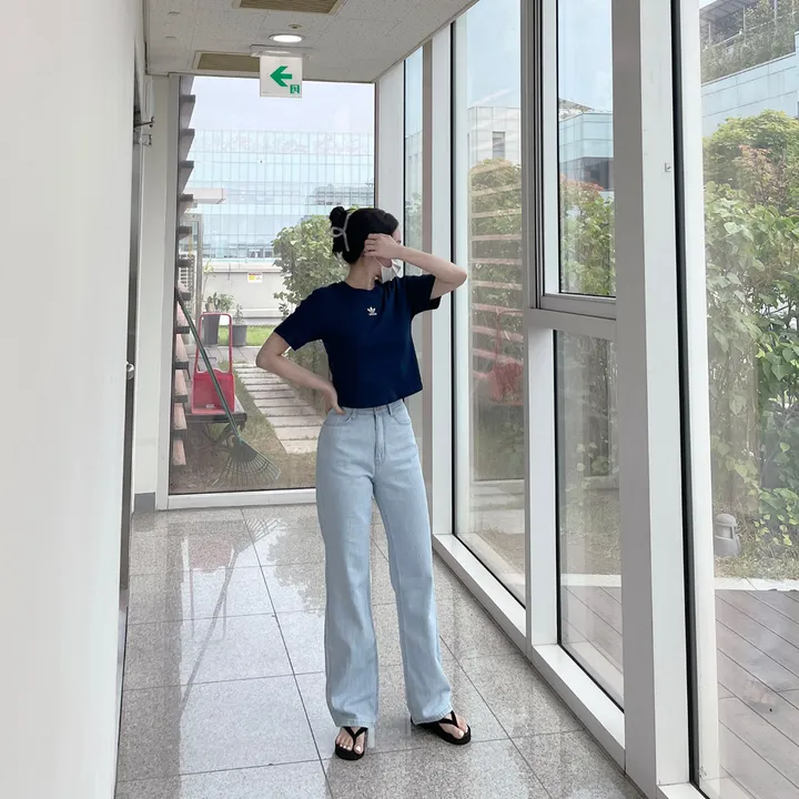 [자체제작/허리쏘옥/기본,롱ver] 후들후들 얇은 썸머 연청 와이드 데님 여름 청바지 롱팬츠 상세 이미지 104