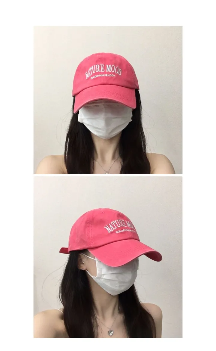[추가할인/당일출고] 내추럴무드 워싱 피그먼트 볼캡 - 데일리 레터링 남녀공용 소두핏 대두커버 봄 여름 가을 신상 빅사이즈 상세 이미지 14