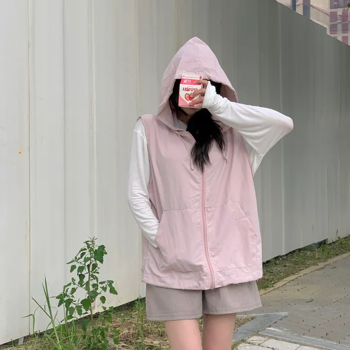 레코드 후드 나일론 조끼 : record hoodie Anorak vest - 4 color 상세 이미지 32
