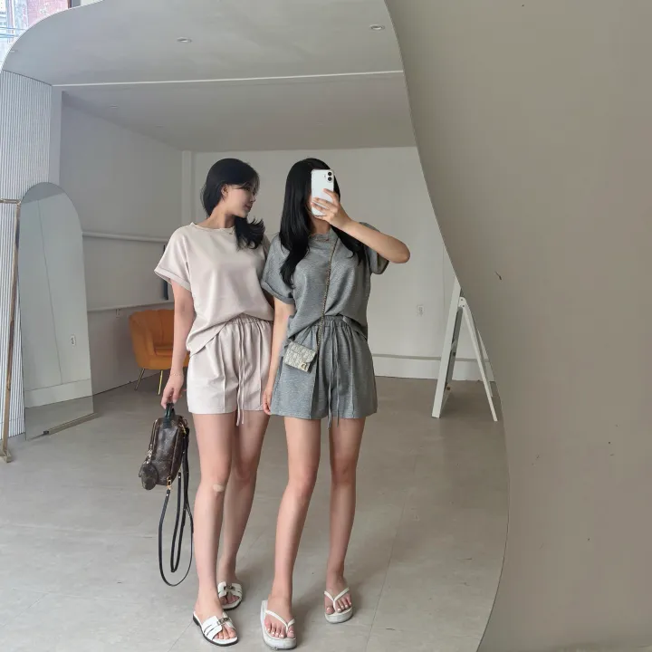 안입은듯 시원한 썸머 마실 반바지 세트  *투피스,숏팬츠,캡소매,롤업,여름내내,데일리 상세 이미지 8