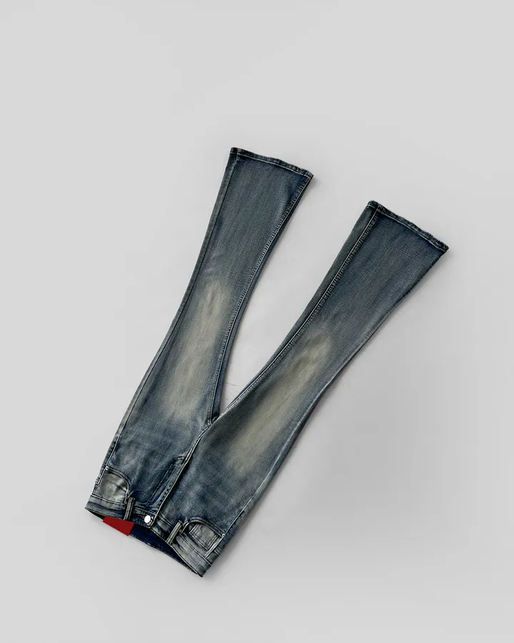 [~3XL/3기장] 뽀얀핏 스머징 텍스쳐 빈티지 워싱 쫀득 스판 부츠컷 데님 팬츠 바지 청바지 상세 이미지 65