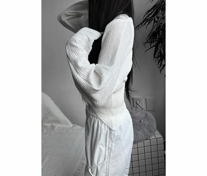 bolero strap waffle cardigan 상세 이미지 27