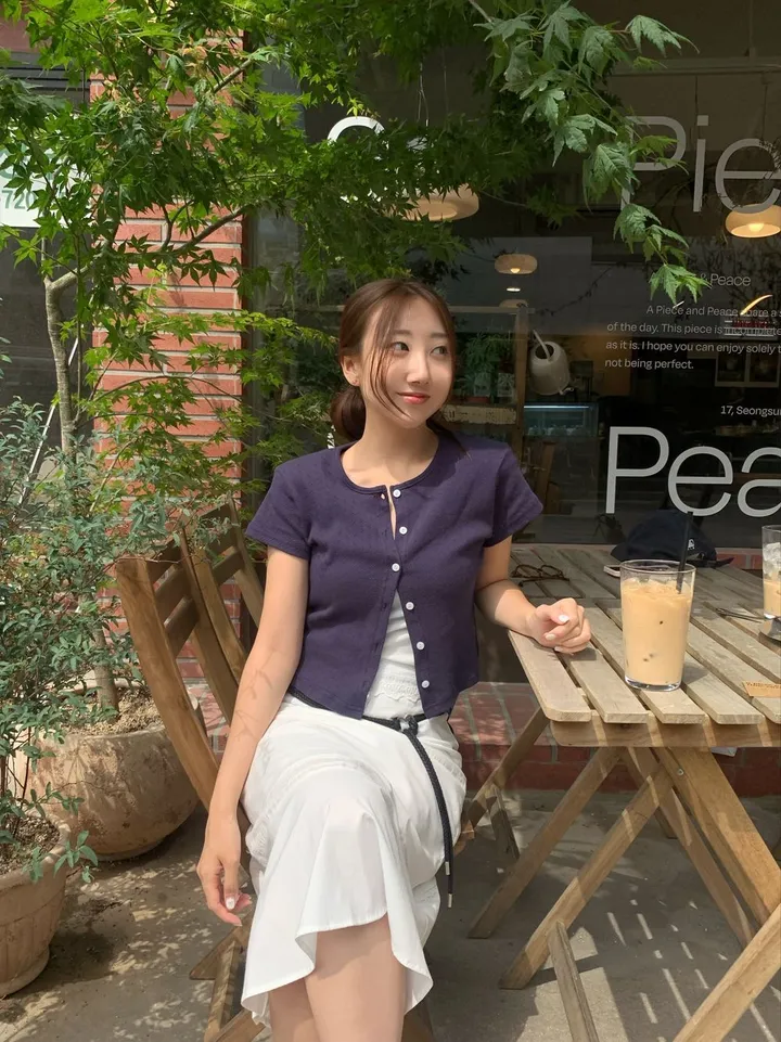 당일발송🌹[플라워 펀칭] 로지 반팔 가디건 - 4컬러 봄 여름 가을 상세 이미지 29