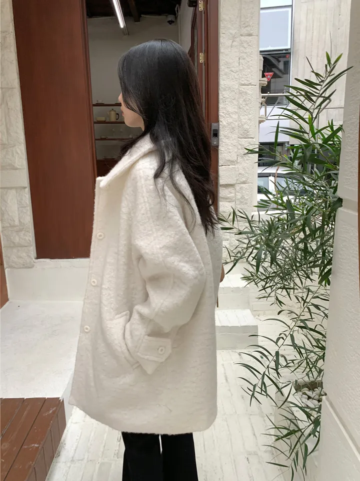 [안감누빔]테이퍼 부클 하프코트*베이지 당일발송 상세 이미지 55