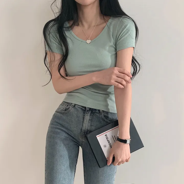 [1+1추가할인🤍/13컬러] 데일리 기본 유넥 반팔티 상세 이미지 29