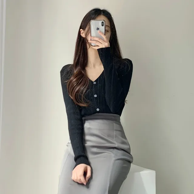 [묶음할인] 소프트 촉감 브이넥 글램핏 골지 가디건 ﻿아이보리 베이지 블랙 연두 소라 핑크 연보라 와인 카키 겨자 에메랄드 개강룩 새내기룩 봄 벚꽃룩 꽃놀이룩 개강여신 상세 이미지 112