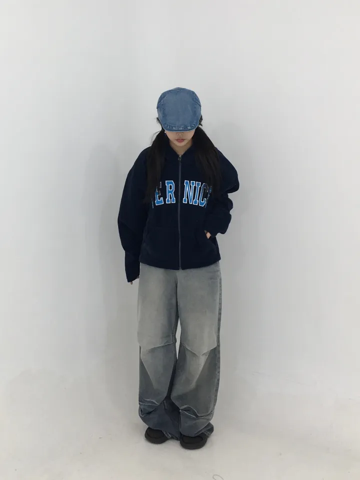 자수 후리스 후드집업 상세 이미지 30