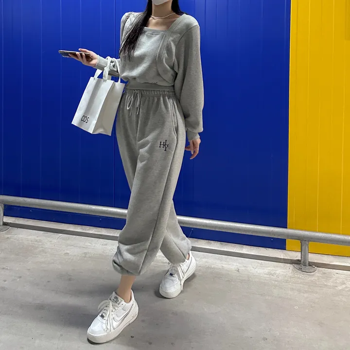 [8color/MADE] 하이퀄리티 웨하스 탄탄 와이드 조거팬츠 봄트레이닝 상세 이미지 199