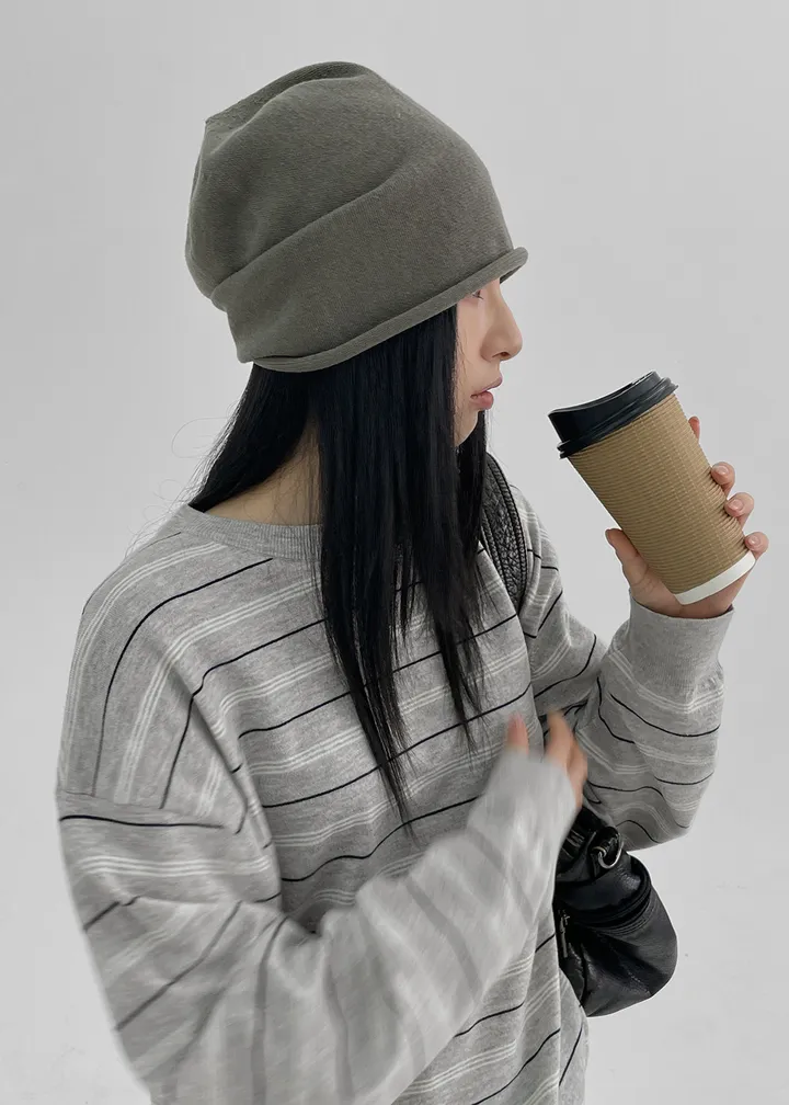 디메아 코튼 롤업 비니 [모자 포인트 데일리 헤어 햇 캐주얼] 상세 이미지 5