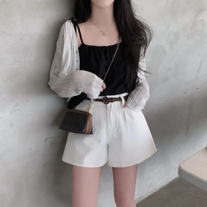[팔뚝살부각X/여름가디건!]여름 파트너,쓰리버튼 루즈핏 크롭 부클 가디건 상세 이미지 16