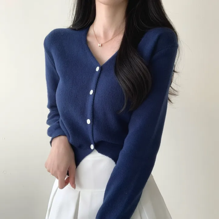 [허리잘록/예쁜핏🤍!] 스노이 브이넥 니트가디건 - 5color 상세 이미지 40