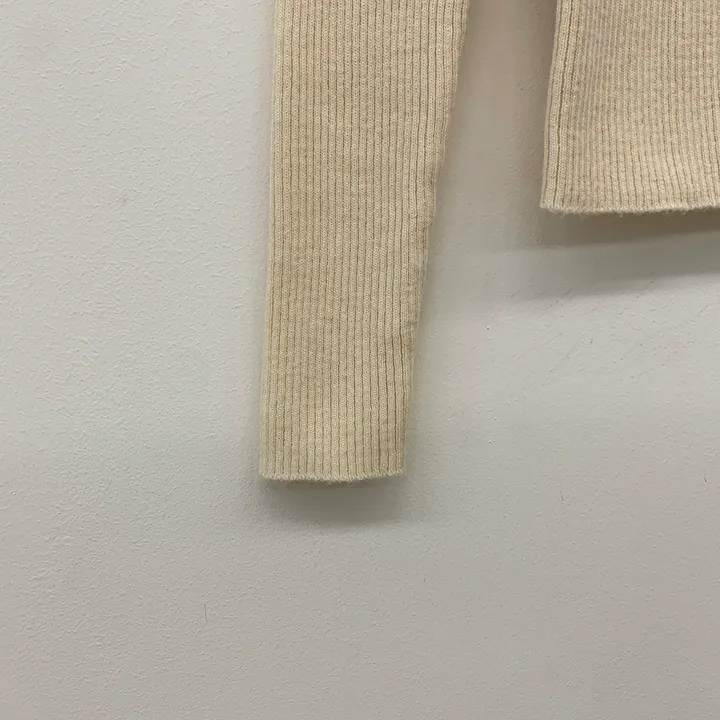 [고퀄!/청순여리핏🤍] 부드러운 허리잘록 슬림핏 세미크롭 골지 니트 트임 기본 긴팔 소라 봄가디건 상세 이미지 26