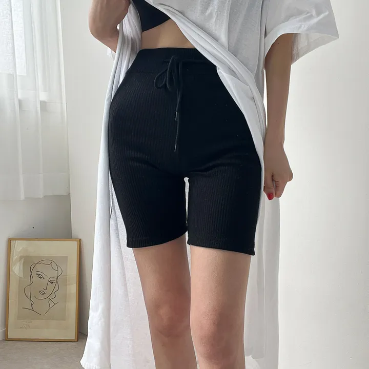 쫀쫀 스판 스트링 4부 골지 레깅스 3color 상세 이미지 43