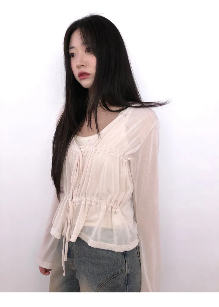 shirring cardigan (2color) / 셔링 가디건 상세 이미지 10