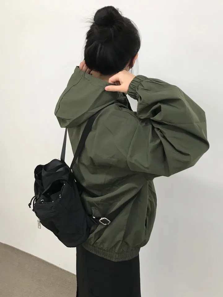 [인기🩶/간절기 아우터] 몬코 나일론 투웨이 바람막이 후드 윈드브레이커 자켓 (2color) 상세 이미지 16