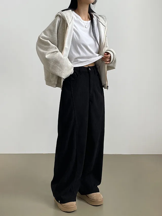 [한파대비/3기장~2XL!] 스냅버튼 융기모 코듀로이 골덴 폴딩 와이드팬츠 4color 상세 이미지 38