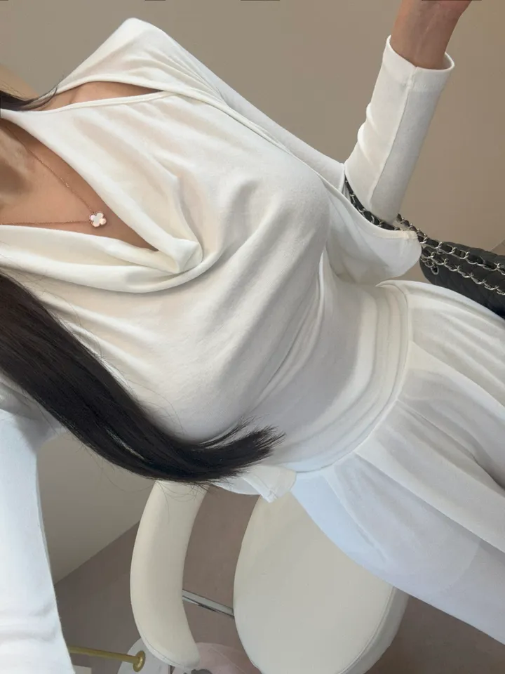 *set가능/국내제작* 핫세 셔링 드레이프 홀터넥가디건 (5color) 라피에 / 홀터가디건 드레이프가디건 셔링가디건 봄가디건 코디세트 홀터넥 홀터나시 여름나시 여름가디건 상세 이미지 2