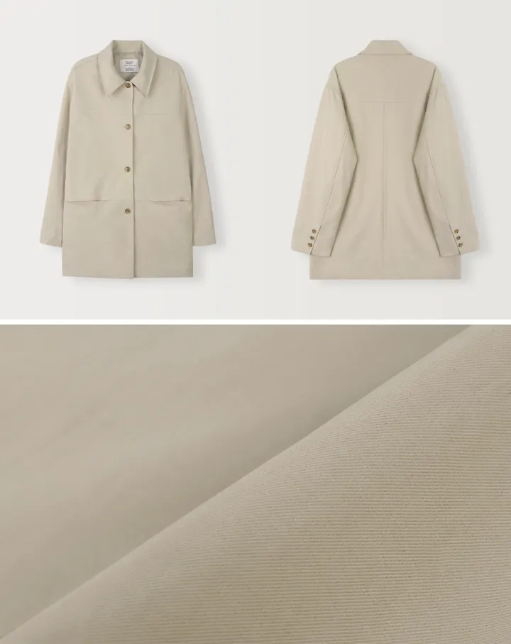 [✨웰메이드/무채색] 낫베이직 하프 트렌치코트 - 2 color (SLOWMADE/자체제작/소장가치/탄탄핏/세미루즈핏/디테일) 상세 이미지 6