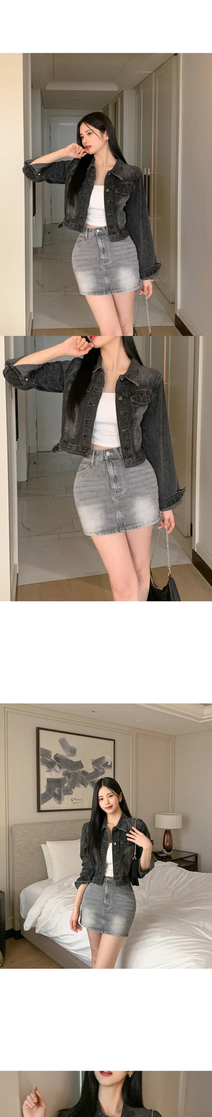 [리뷰보장/모델소장❤️] 다이든 빈티지 워싱 중청 흑청 청자켓 데님자켓 상세 이미지 20