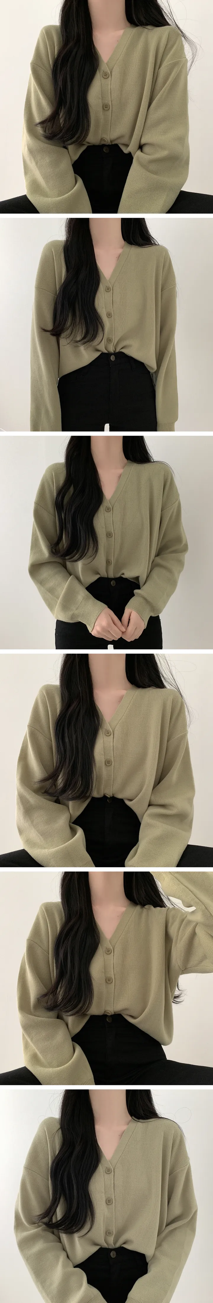 베이직 브이넥가디건 [9color] 상세 이미지 5