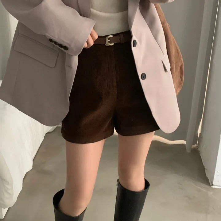[벨트SET/말라핏!] 스윗 골덴 코듀로이 반바지 숏팬츠 - 3color 상세 이미지 34