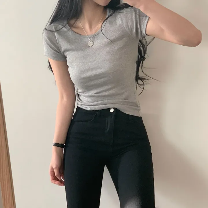 [1+1추가할인🤍/13컬러] 데일리 기본 유넥 반팔티 상세 이미지 45