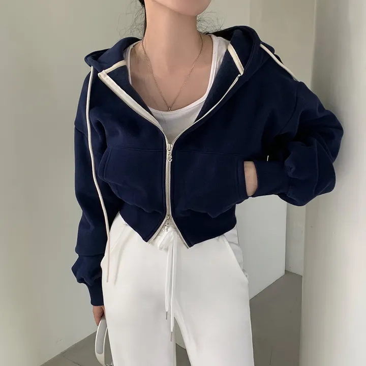 [완전인기✨/백염컬러 당일출고!] 자체제작 크치Made 꿈에 나온 핏, 투웨이 양기모 크롭 후드집업 ver 아우터 자켓 - zipup 상세 이미지 120