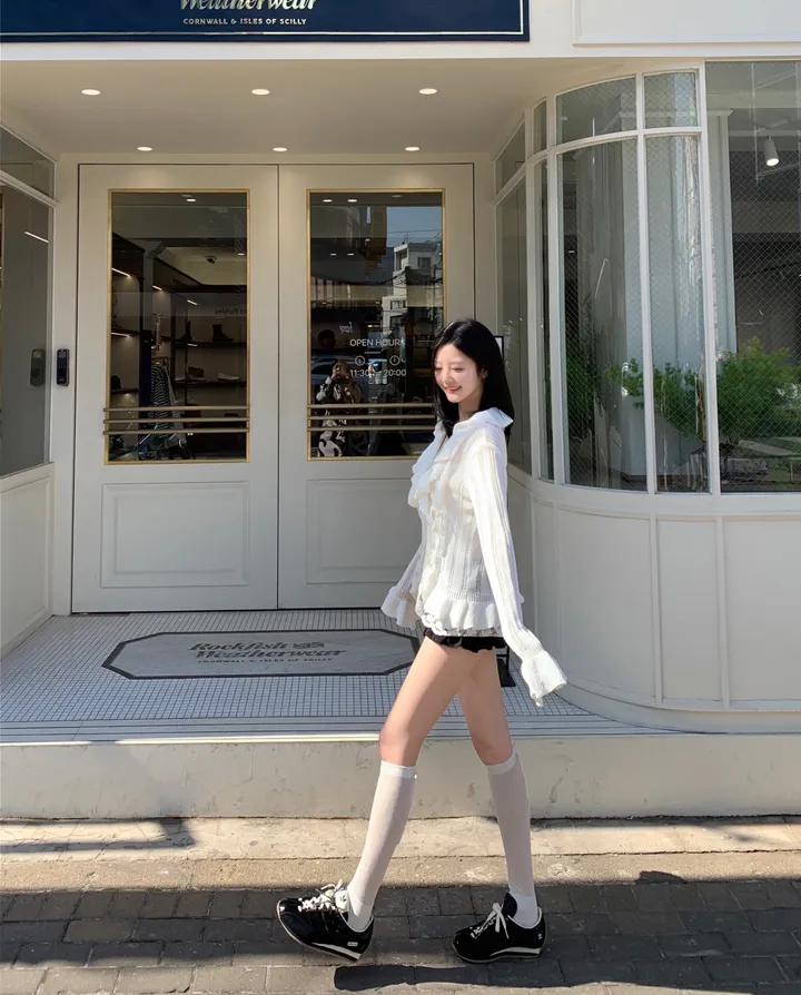 멜란 프릴 레이스 가디건 상세 이미지 5