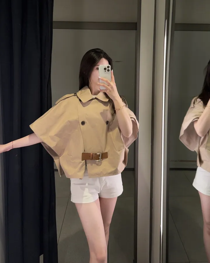 [premium] 25ss 트렌치 케이프 코트 [2color] 상세 이미지 6
