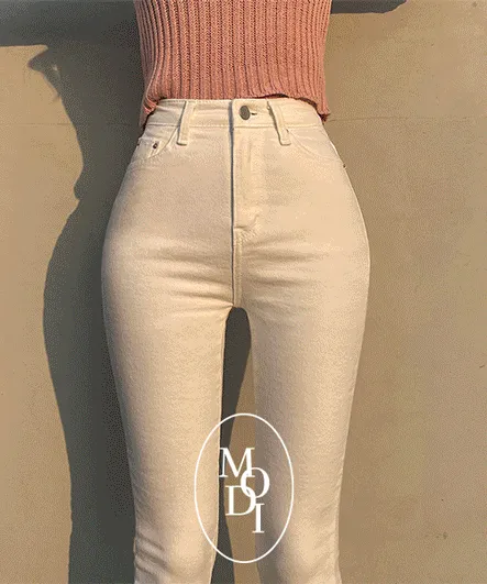 [XS~L. 자체제작🤎숏/롱] '모찌모찌해- 군살제로 세미부츠컷ver.' 키작녀 반하이 코튼 팬츠