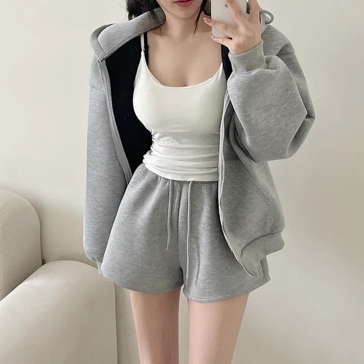 [완강추🩶/도톰고퀄] 쿠션 네오프랜 후드집업 + 반바지 set 상세 이미지 8