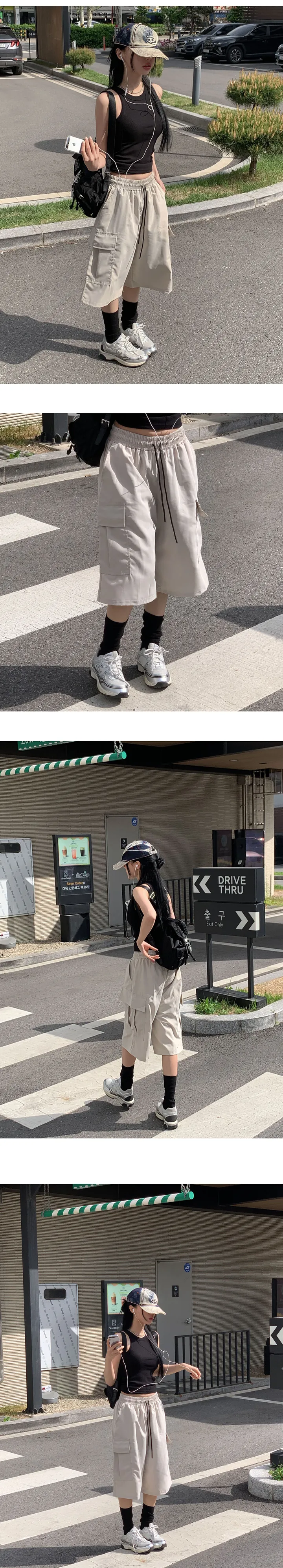 [데일리🖤/힙코디추천] 버뮤다 하프 카고 팬츠 - 4color 상세 이미지 10