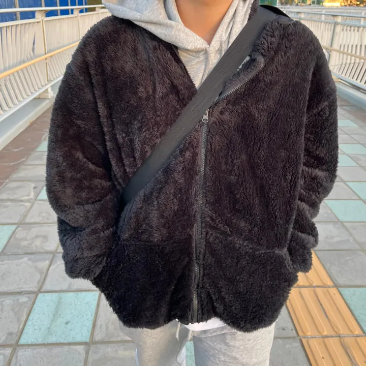 3size 남녀공용 커플룩 양털 후리스 후드집업 2color 상세 이미지 30