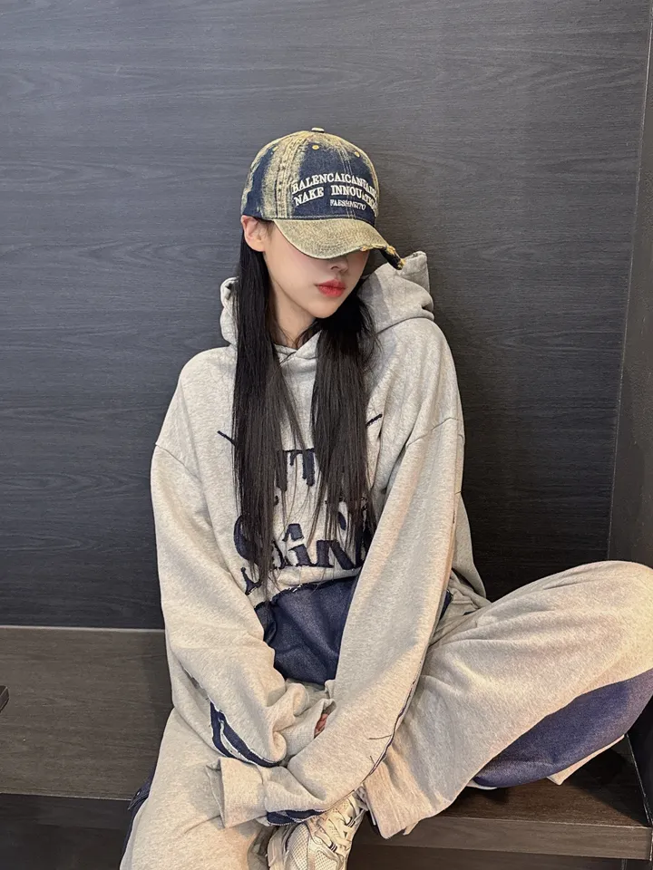 💜피그먼볼캡 2col unisex 하이앤드 데미지 얼굴소멸 깊은 볼캡 로로 피그먼cap 상세 이미지 9