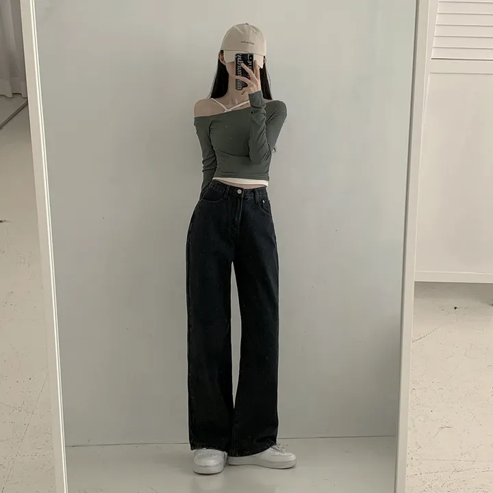 [3단기장/S-2XL/인생데님👖] 로킷 데님 와이드핏 롱 워싱 데님 팬츠 6colors 상세 이미지 24