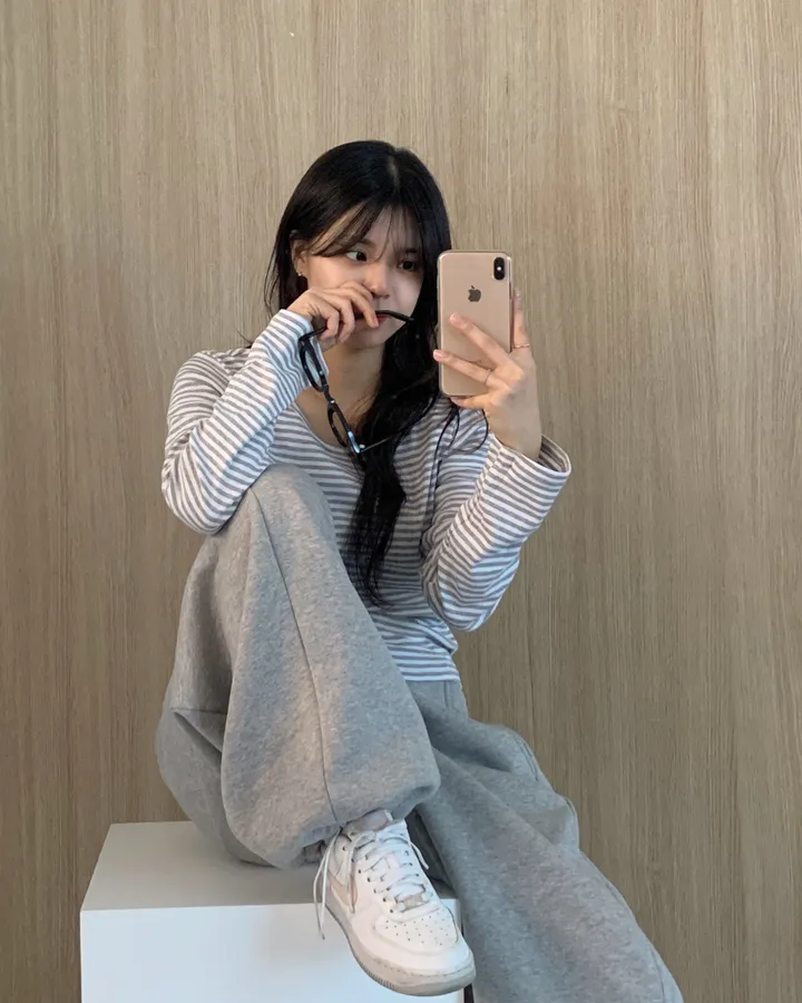 [날씬핏🦊/매일매일] 블리스 라운드넥 단가라 긴팔티셔츠 -4color 상세 이미지 5