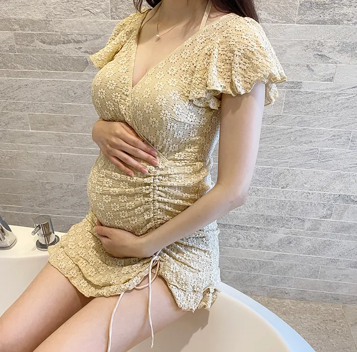 [3size] 데이지 플라워 빅사이즈 모노키니 원피스 수영복 만삭 임산부 태교여행 임부복 상세 이미지 18