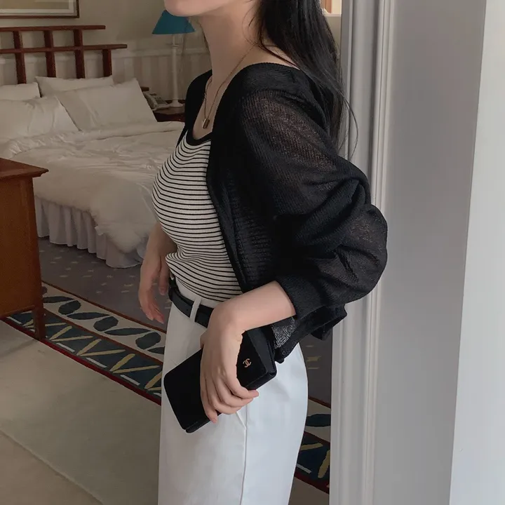 [햇빛차단☀️/블랙 당일출고!] 자체제작 #크치Made 순애 린넨 세미 크롭 볼레로 여름가디건 - cd (장마룩,워터밤,흠뻑쇼 필수템) 상세 이미지 62