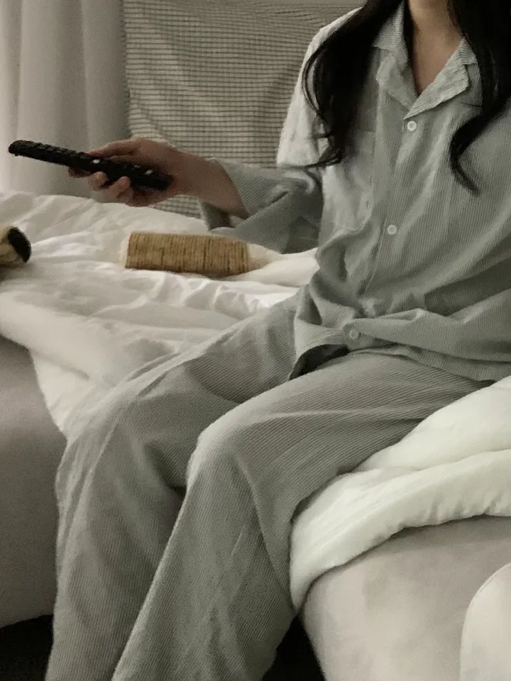 [자체제작/누적 4000장][2size] shirt pajamas set - special color!/dark grey 커플잠옷 상세 이미지 2