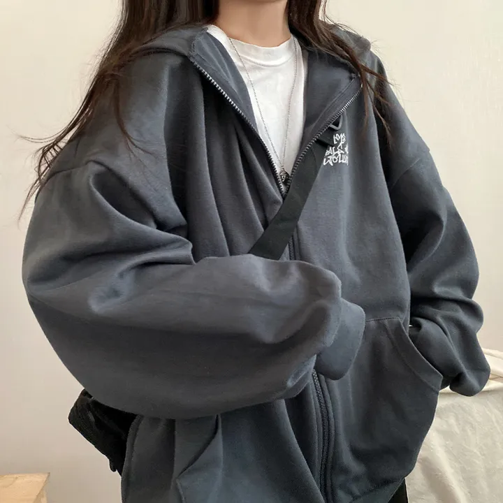 봄신상![넉넉/오버핏] 그래픽 뒷프린팅 레터링 오버 후드집업 4color 상세 이미지 16