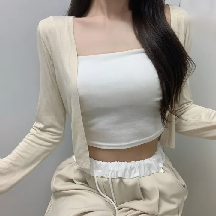 [살안타템] 동일상품 최저가 여리핏 군살쏙 찰랑찰랑 촉촉 봄여름가디건 크롭가디건 4color 상세 이미지 16