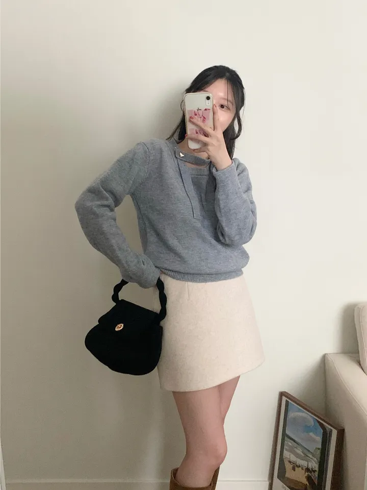 로느 브러쉬 울 코트 상세 이미지 28