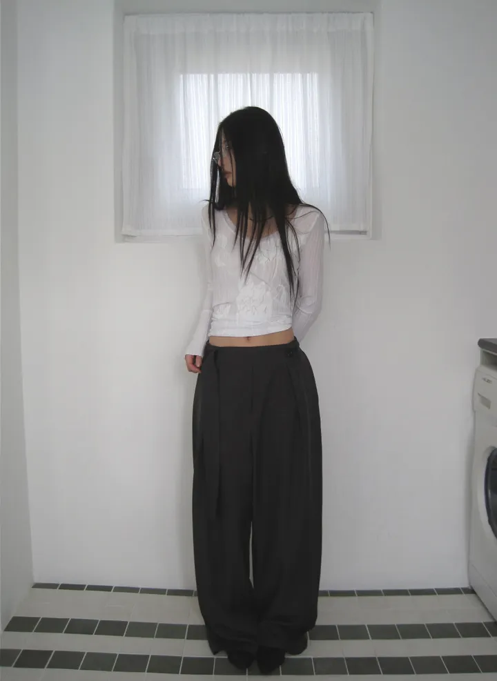 긴팔 티셔츠 모델 착용 이미지-S1L35