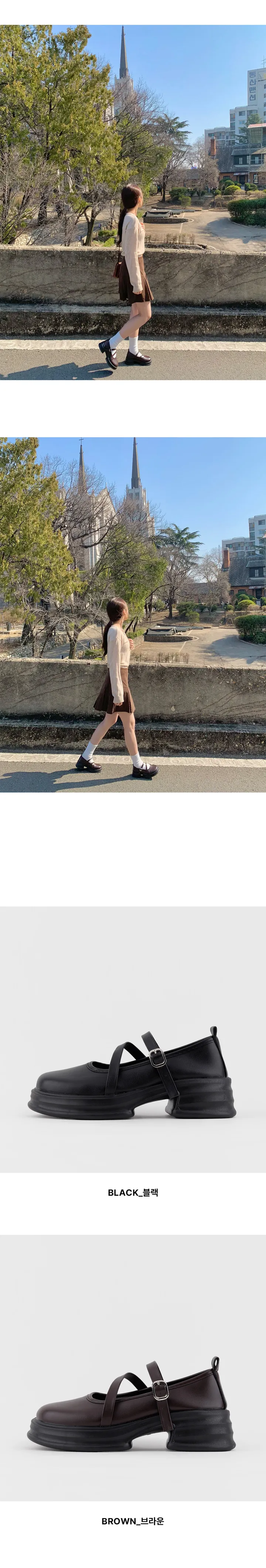 [EFT.made] 퀸즐 둥근코 사선 스트랩 메리제인 로퍼 4.5cm 상세 이미지 17