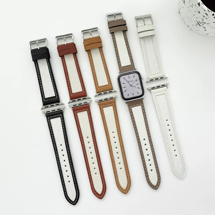 [당일출고] 애플워치10 9 8 7 SE SE2 38 41 42mm 울트라 가죽 래더 유광 무광 투톤 밴드 줄질 스트랩 상세 이미지 95