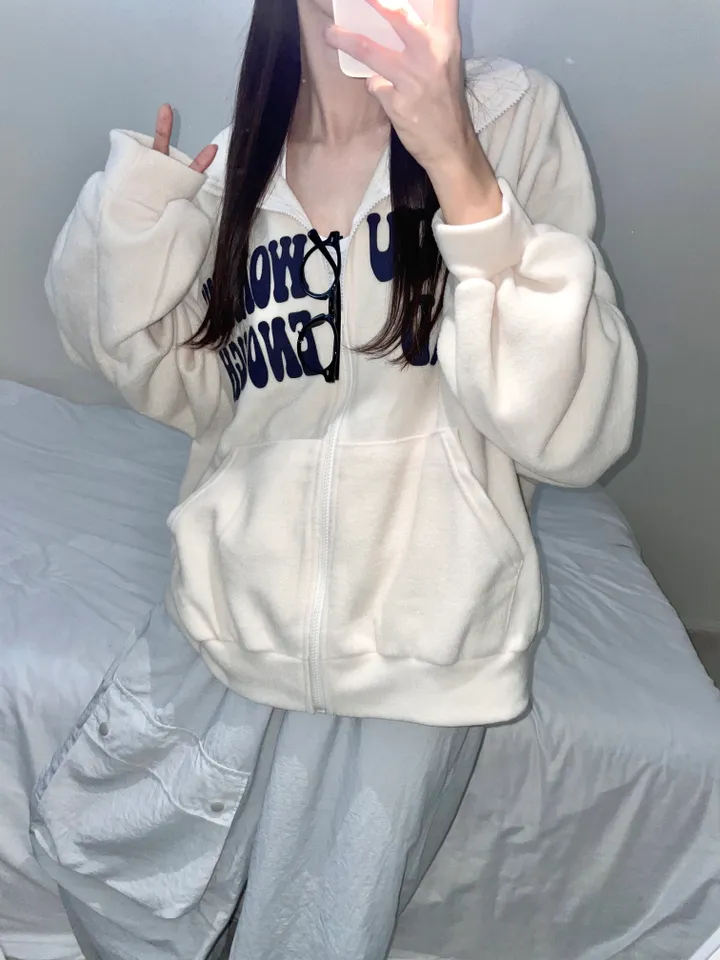 [unisex] 워킹 오버핏 뽀글이 후리스 집업 (2color) 상세 이미지 4