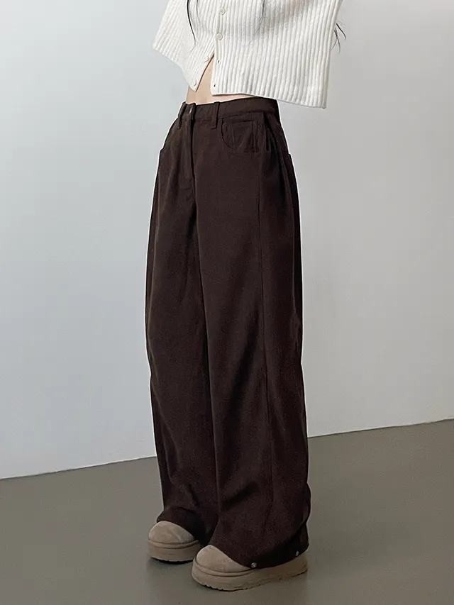 [한파대비/3기장~2XL!] 스냅버튼 융기모 코듀로이 골덴 폴딩 와이드팬츠 4color 상세 이미지 61