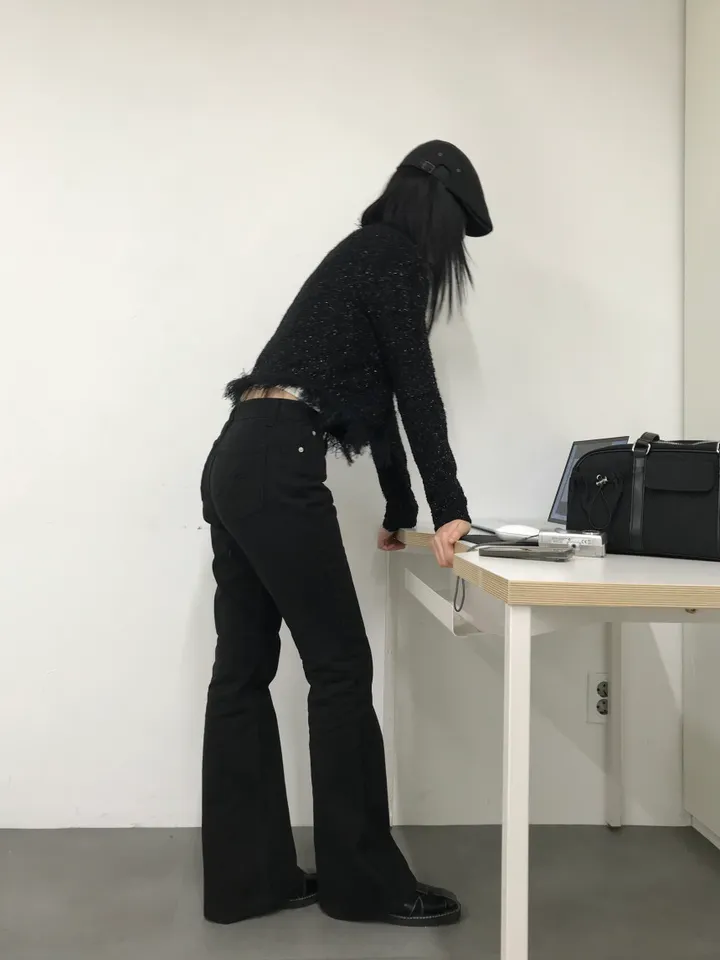 코튼 슬림 부츠컷 팬츠(2color) 상세 이미지 7