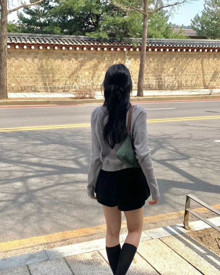 팔뚝살부각X /팬던트 가디건 봄가디건 세미크롭 크롭 니트 가디건 상세 이미지 49