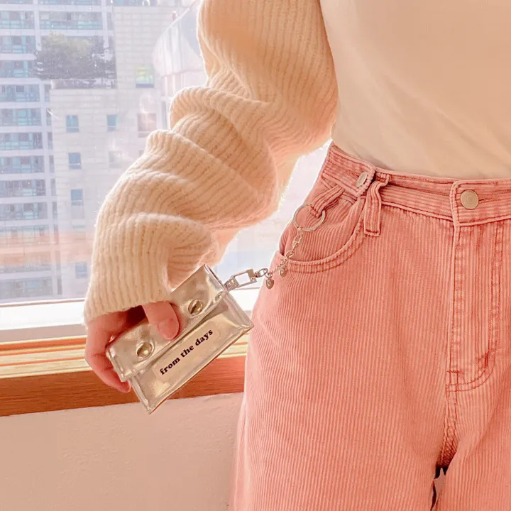 [💘묶음할인/MADE] 실버 카드 지갑 키링/ 미니 동전 교통카드 인조가죽 파우치 상세 이미지 25